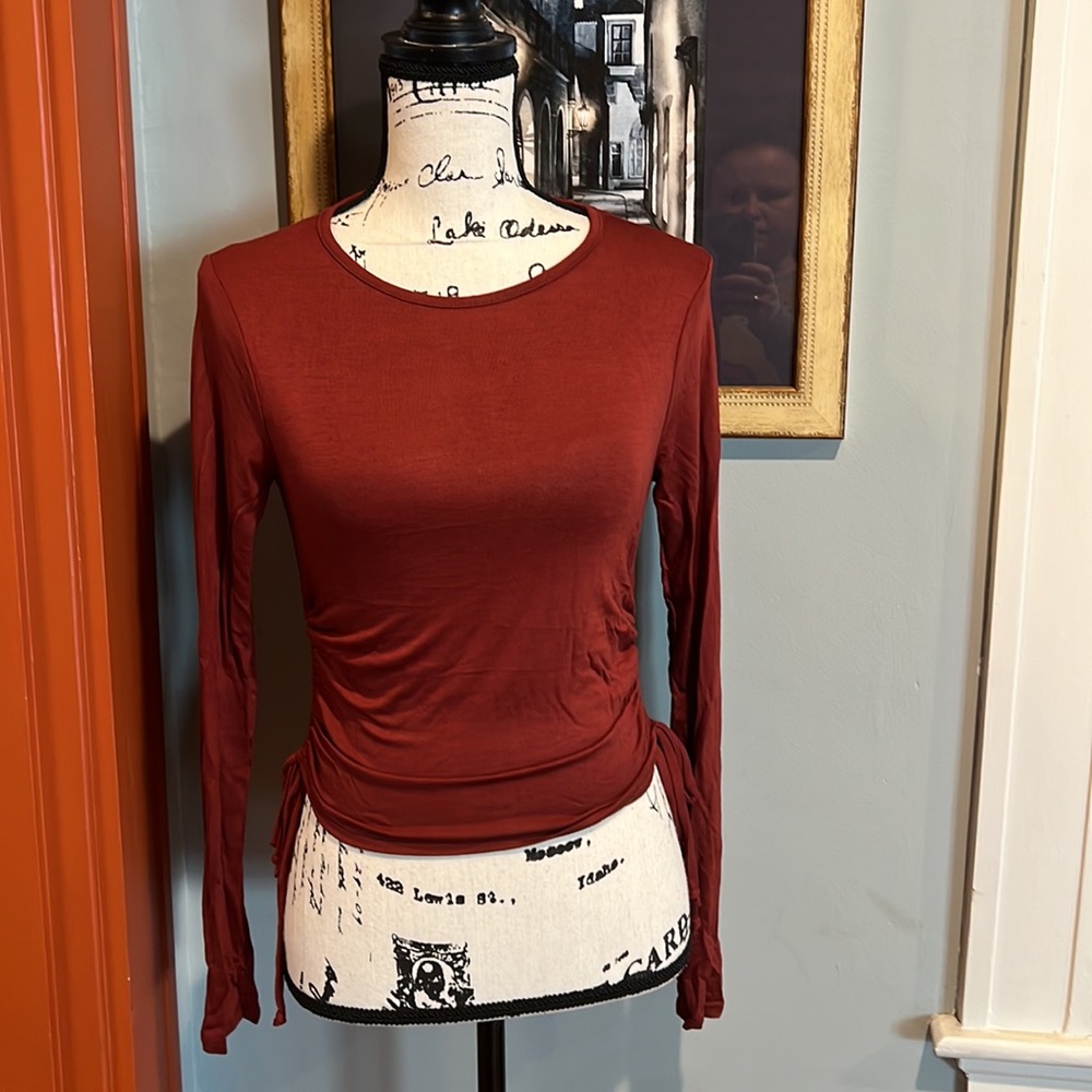 Amable Rust-Colored Cropped Top - Picture 4 of 8